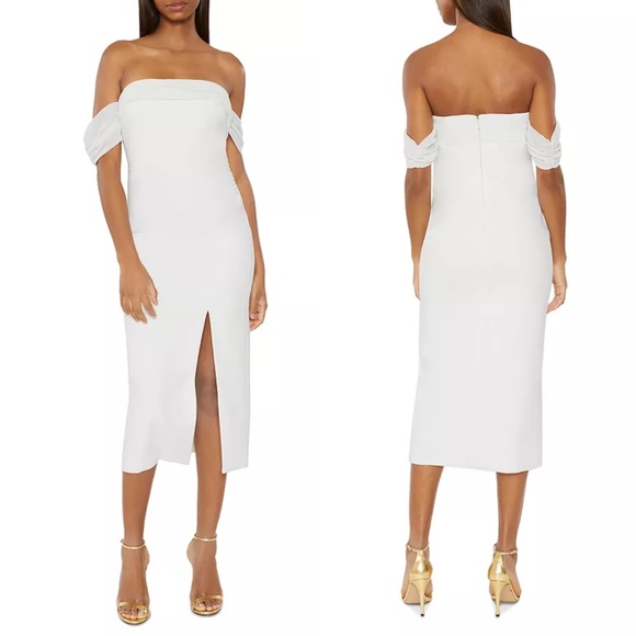 Likely White Off-Shoulder Midi Dress - Picture 3 of 16